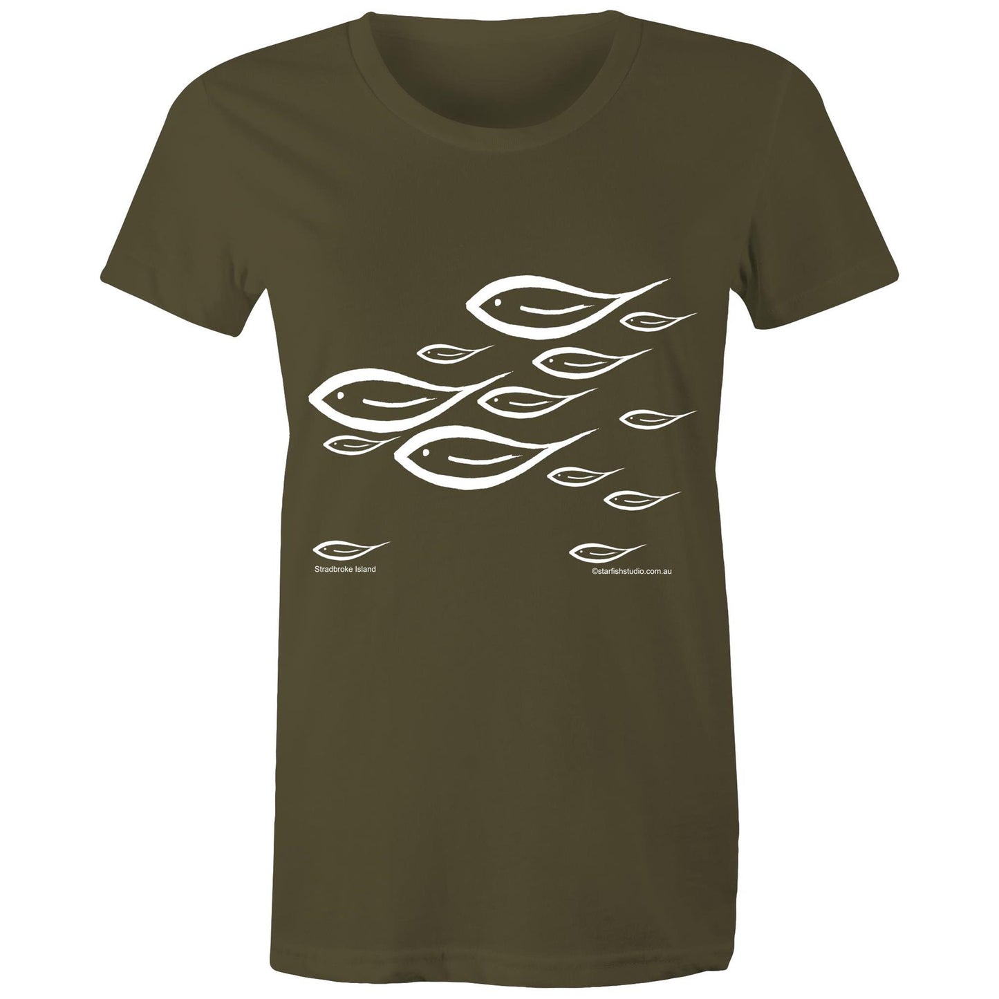 CUSTOM Ladies SWIMMING FISH T shirt