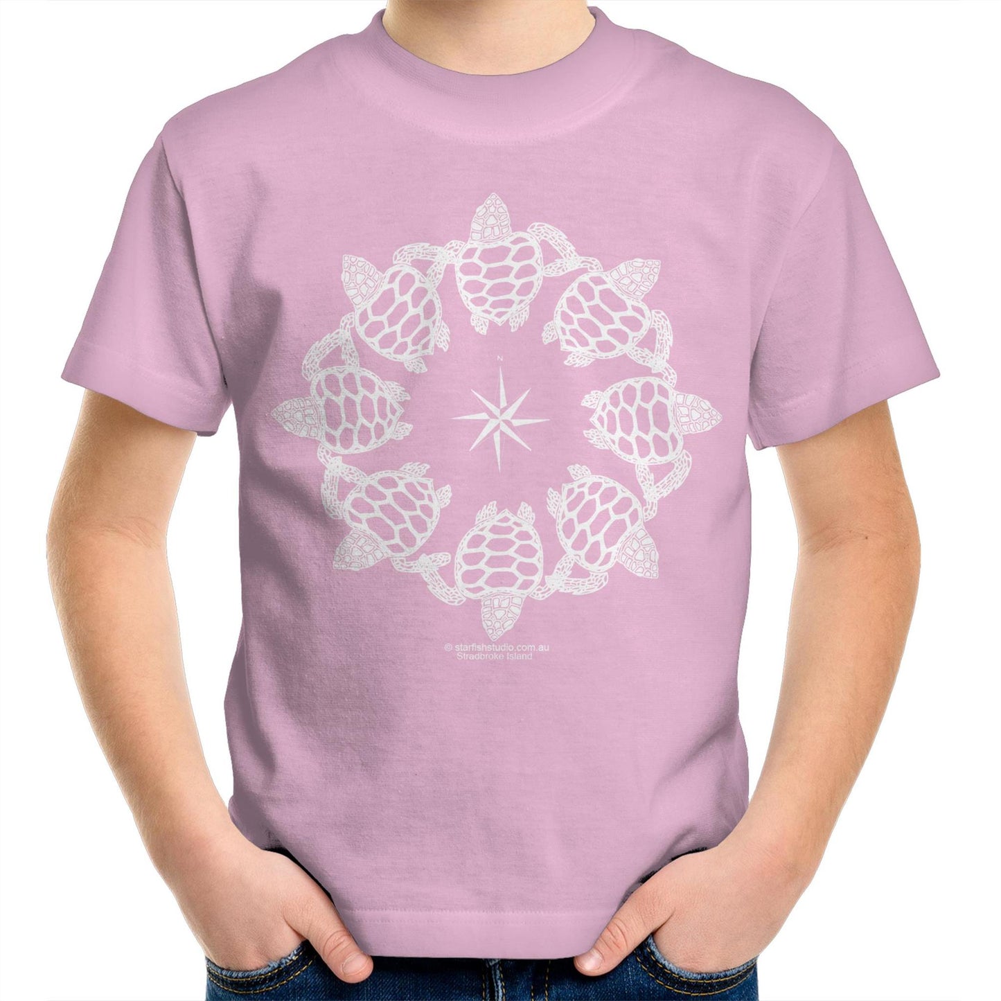 CUSTOM Kids  TURTLE CIRCLE  T-Shirt