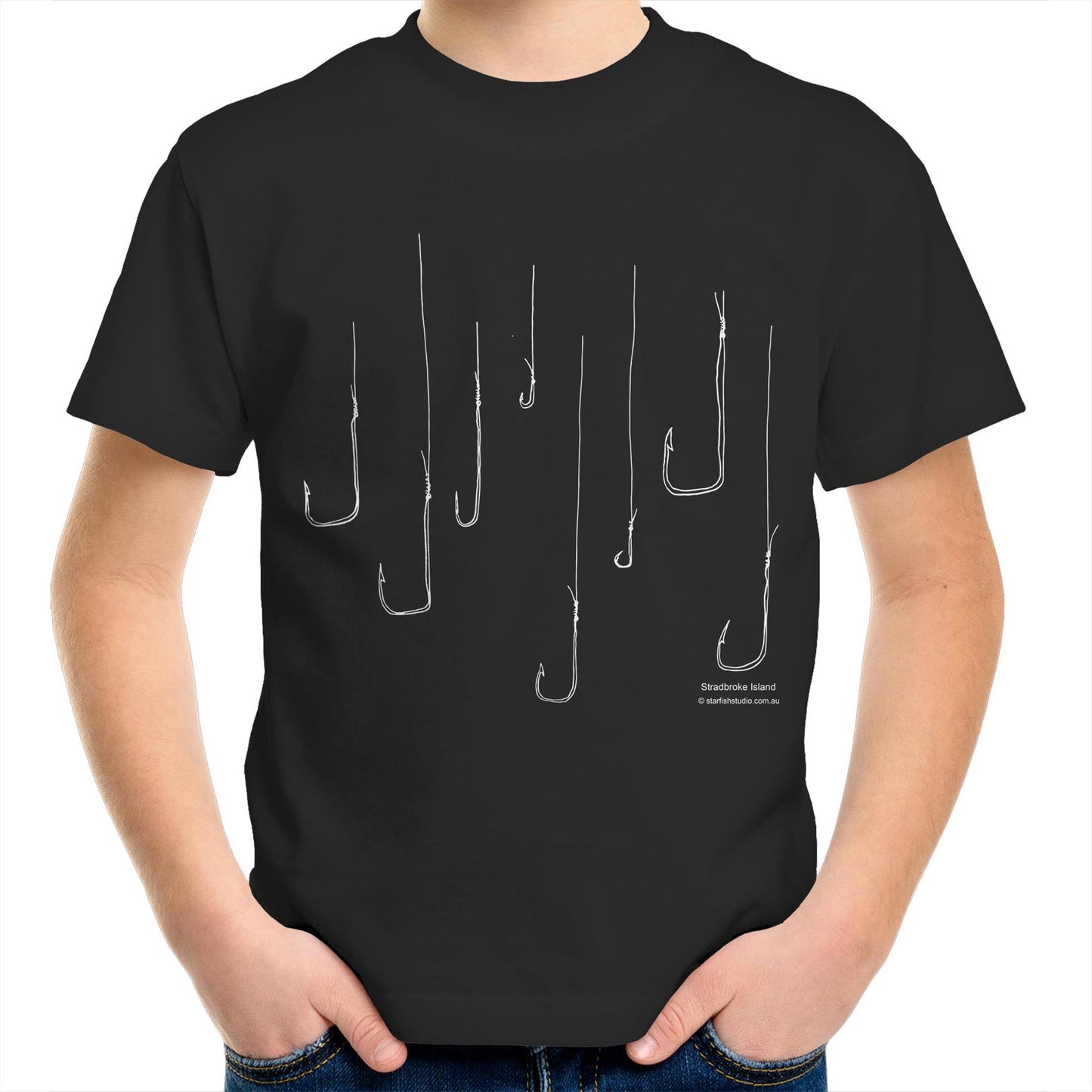 CUSTOM Kids  FISH HOOKS  T-Shirt