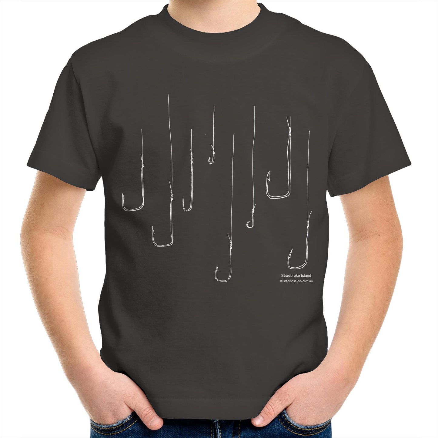 CUSTOM Kids  FISH HOOKS  T-Shirt