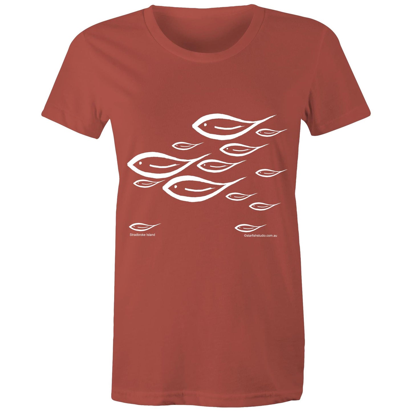 CUSTOM Ladies SWIMMING FISH T shirt