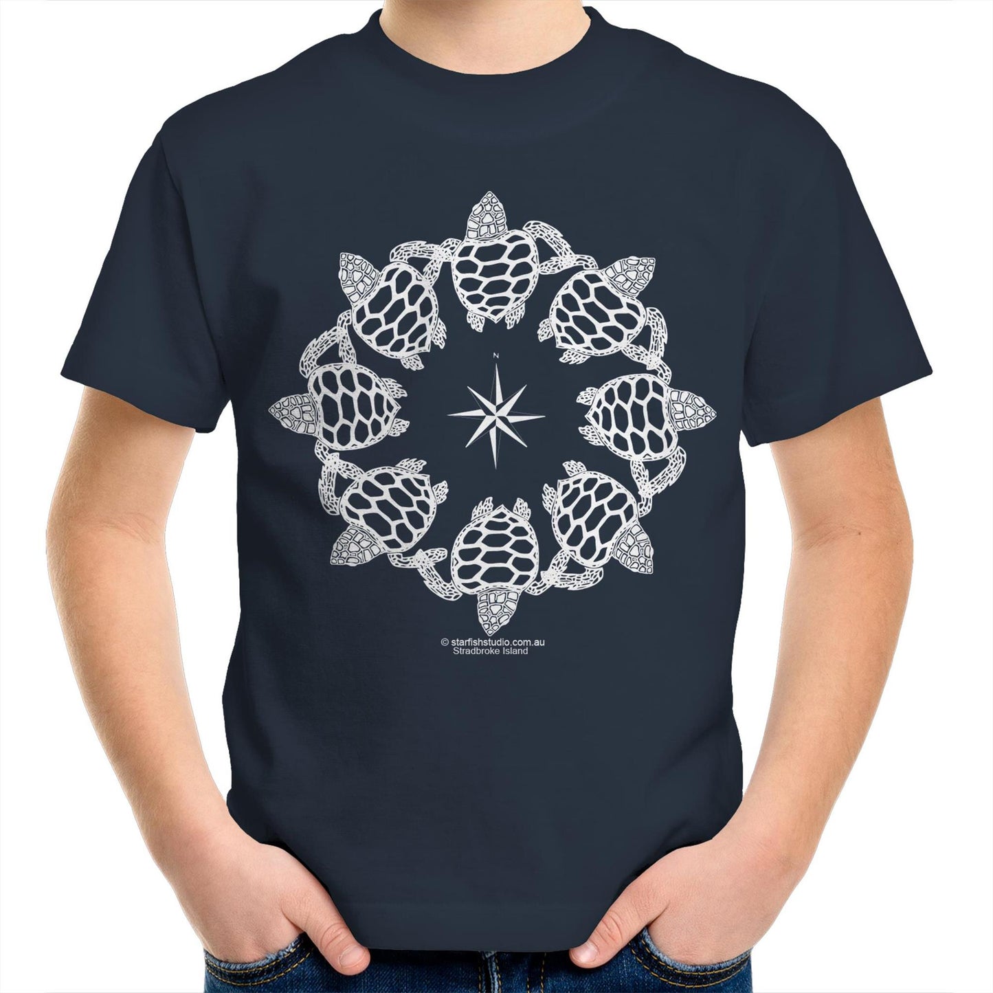 CUSTOM Kids  TURTLE CIRCLE  T-Shirt