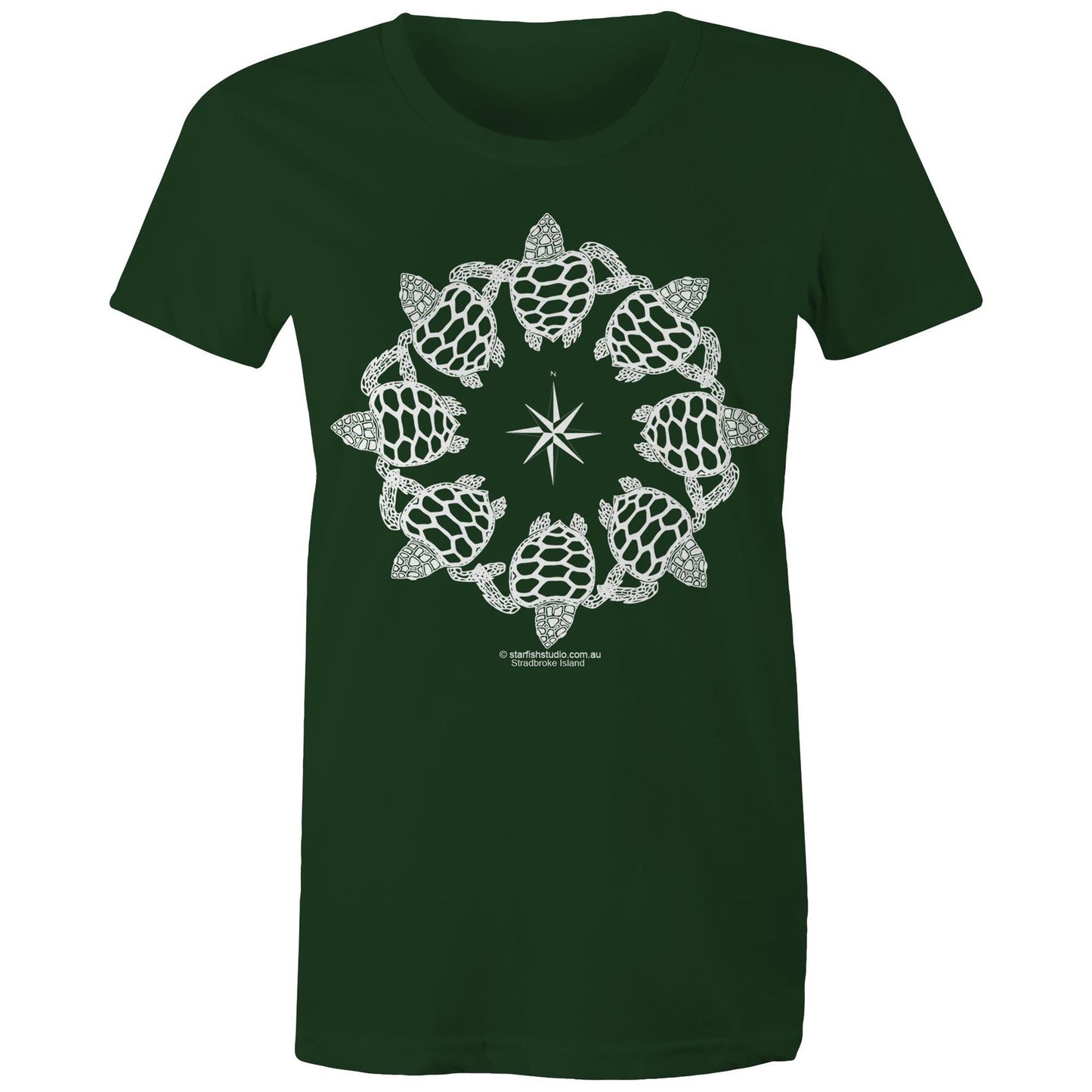 CUSTOM Ladies TURTLE CIRCLE T shirt