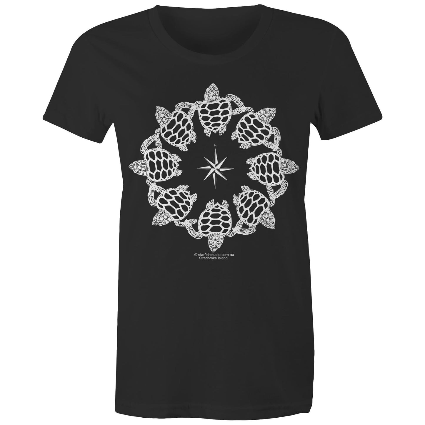 CUSTOM Ladies TURTLE CIRCLE T shirt