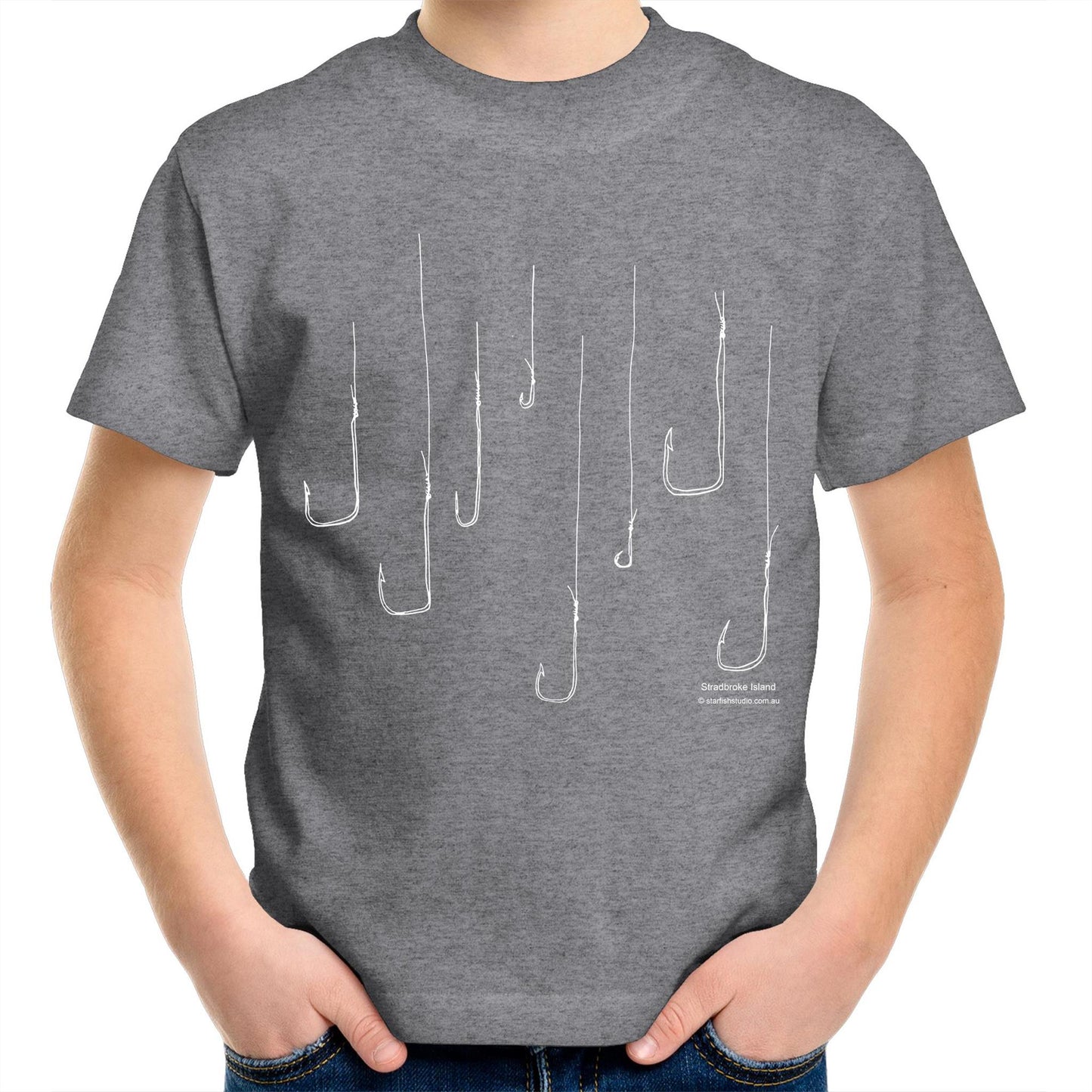 CUSTOM Kids  FISH HOOKS  T-Shirt