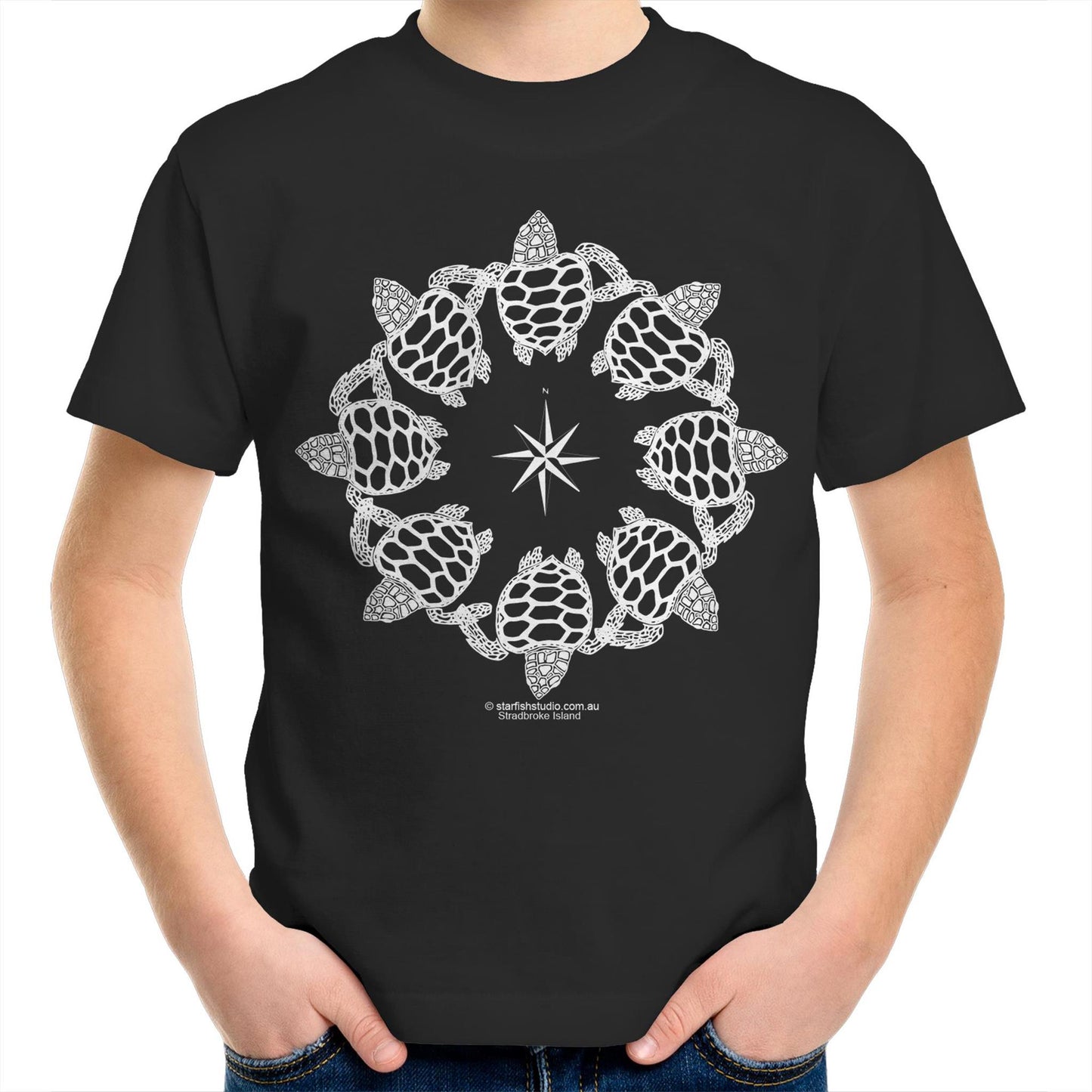 CUSTOM Kids  TURTLE CIRCLE  T-Shirt