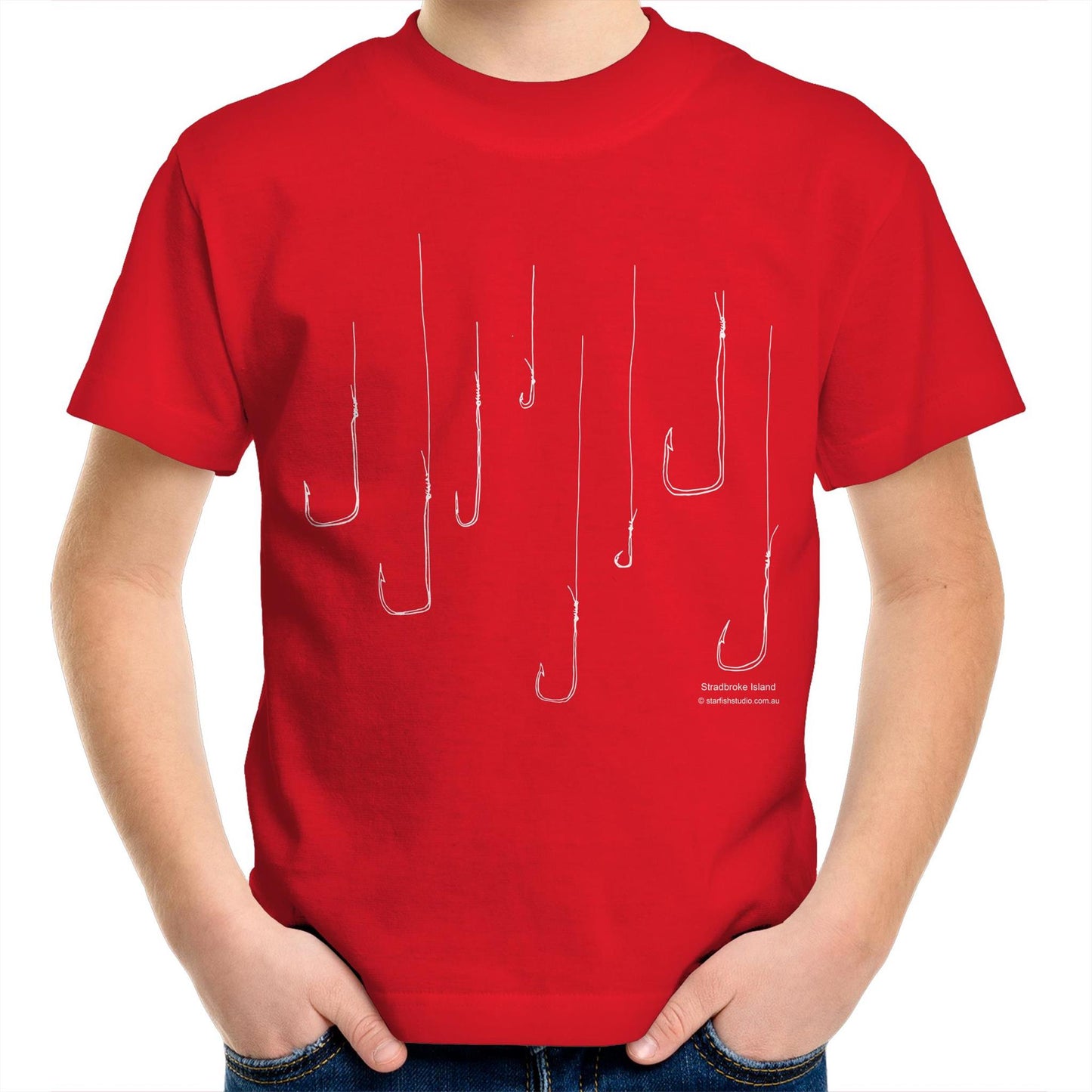 CUSTOM Kids  FISH HOOKS  T-Shirt